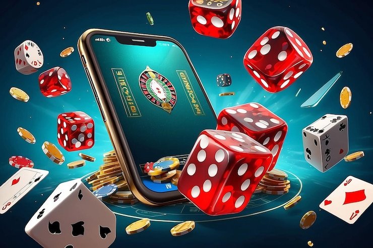 Pengguna menikmati permainan kasino langsung melalui layar perangkat dengan dealer live